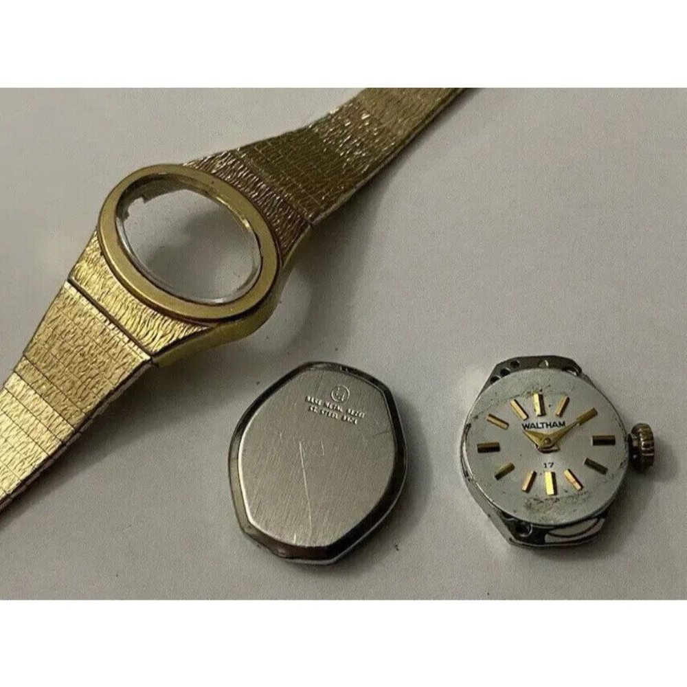 Waltham Ladies 17-jewel Mechanical Dress Watch (Needs Service) RG Gold Band🆓🚢